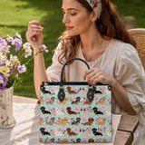 DachyCharm Doxie Garden Leather Bag