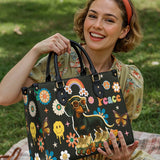 DachyCharm Groovy Doxie Vibes Leather Bag
