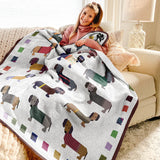 Dachycharm Paws and Patches Fleece Blanket