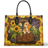 DachyCharm Dachshund Basket Leather Bag