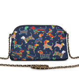 DachyCharm Doxie Fiesta Leather Crossbody Bag