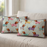 DachyCharm Colorful Dachshunds Quilt 3-Piece Set