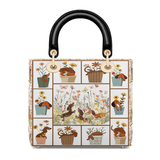 DachyCharm Paws Garden Lady Leather Bag