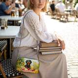 DachyCharm Sunny Picnic Pup Leather Crossbody Bag