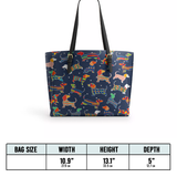 DachyCharm Doxie Fiesta Leather Tote Bag