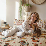 DachyCharm Dachshund Lovely Delight Quilt 3-Piece Set