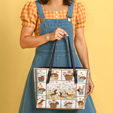DachyCharm Paws Garden Leather Tote Bag