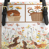DachyCharm Paws Garden Leather Tote Bag
