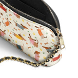 DachyCharm Doxie Whimsy Leather Crossbody Bag