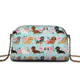 DachyCharm Doxie Garden Leather Crossbody Bag