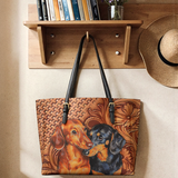 DachyCharm Sweethearts Leather Tote Bag