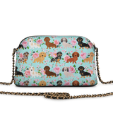 DachyCharm Doxie Garden Leather Crossbody Bag