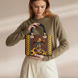 DachyCharm Sunflower Cowboy Lady Leather Bag
