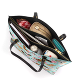 DachyCharm Doxie Garden Leather Tote Bag