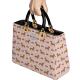 DachyCharm Pink Pupcake Personalized Lady Leather Bag