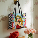 DachyCharm Wiener Chic Leather Tote Bag
