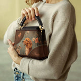 DachyCharm MOCHA BLOOM PERSONALIZED Leather Satchel Bag