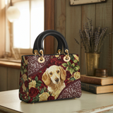 DachyCharm Velvet Pup Lady Leather Bag