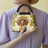 DachyCharm Sunshine Doxie Leather Satchel Bag