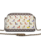 DachyCharm Doxie Parade Leather Crossbody Bag