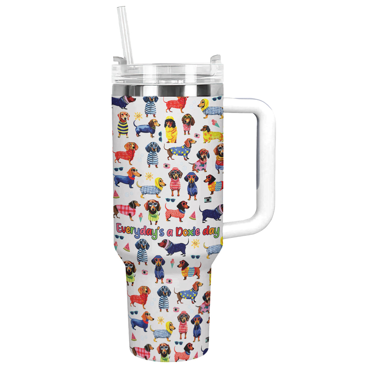 DachyCharm Doxie Holiday Personalized Tumbler