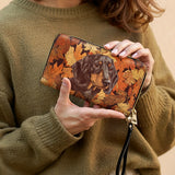 DachyCharm Autumn Pup Whisper Leather Wallet