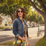 DachyCharm - Leather Bag Sunflower Woofs