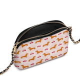 DachyCharm Pink Pupcake Leather Crossbody Bag