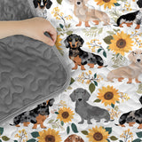 DachyCharm Golden Blossoms Quilt 3-Piece Set
