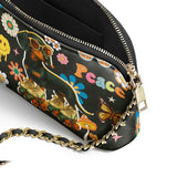 DachyCharm Groovy Doxie Vibes Leather Crossbody Bag