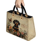 DachyCharm VINTAGE ROSE PERSONALIZED Lady Leather Bag