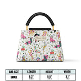 DachyCharm FLORAL PARADE PERSONALIZED Leather Satchel Bag
