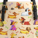 DachyCharm Spooky Parade Leather Tote Bag
