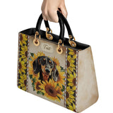 DachyCharm SUNBEAM PUP PERSONALIZED Lady Leather Bag