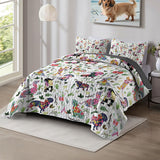 DachyCharm Garden Paws Quilt 3-Piece Set