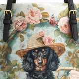 DachyCharm Tea Whiskers Leather Tote Bag