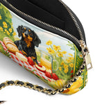 DachyCharm Sunny Picnic Pup Leather Crossbody Bag
