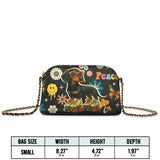 DachyCharm Groovy Doxie Vibes Leather Crossbody Bag