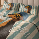 DachyCharm Say Bonjour Quilt 3-Piece Set