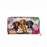DachyCharm Weenie Coffee Leather Wallet