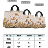 DachyCharm Floral Dachshund With Heart Personalized Lady Leather Bag