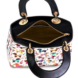DachyCharm Dachshund Disco Lady Leather Bag