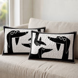 DachyCharm Modern Doxie Lines Quilt 3-Piece Set