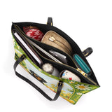 DachyCharm Sunny Picnic Pup Leather Tote Bag
