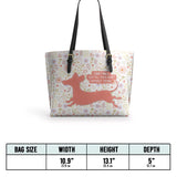 DachyCharm Heartful Meadow Leather Tote Bag