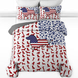 DachyCharm Patriot Paws Dachshund Quilt 3-Piece Set