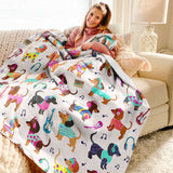 Dachycharm Groovy Beats Fleece Blanket