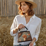 DachyCharm MOCHA BLOOM PERSONALIZED Leather Satchel Bag