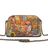 DachyCharm Patchwork Nap Leather Crossbody Bag