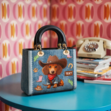 DachyCharm COWBOY DOXIE PERSONALIZED Lady Leather Bag